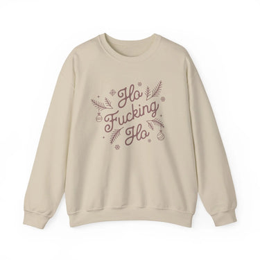 Comfort Colors Ho F*cking Ho NSFW Funny Christmas Sweater - Sunlit Funlit Country Music Tees